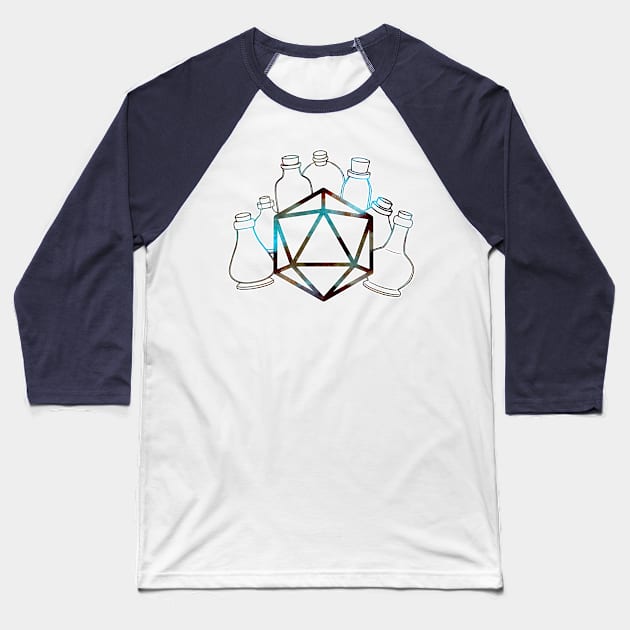 D&D Dice and Potions Baseball T-Shirt by CuteNerds